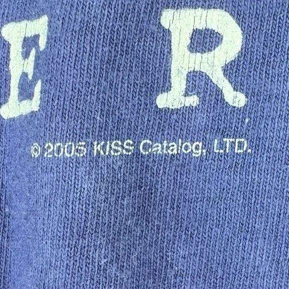 Vintage KISS Destroyer T-Shirt Tie Dye Liquid Blue Tag Size Large 2005 - Picture 2 of 3